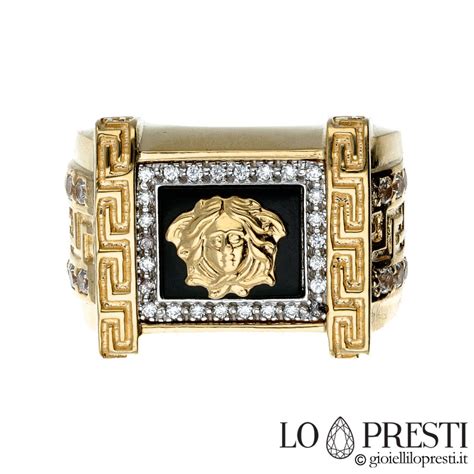 anello versace uomo argento|Anelli Versace da uomo .